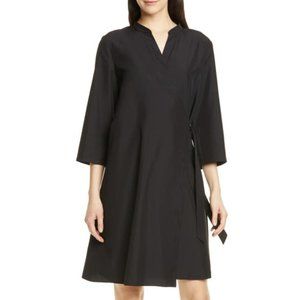 Eileen Fisher Black Tencel Wrap Dress, Size M